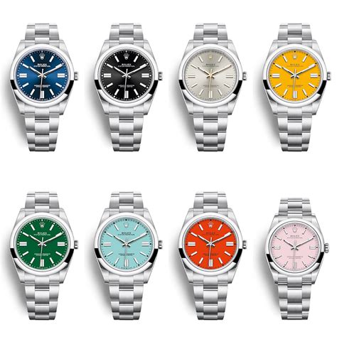 rolex oyster perpetual date dials|Rolex Oyster Perpetual color chart.